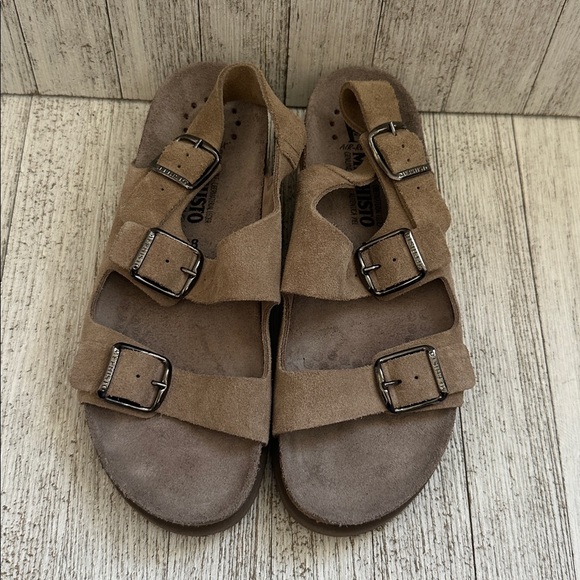 Mephisto Hetty women's sandals in warm grey suede - Picture 6 of 8